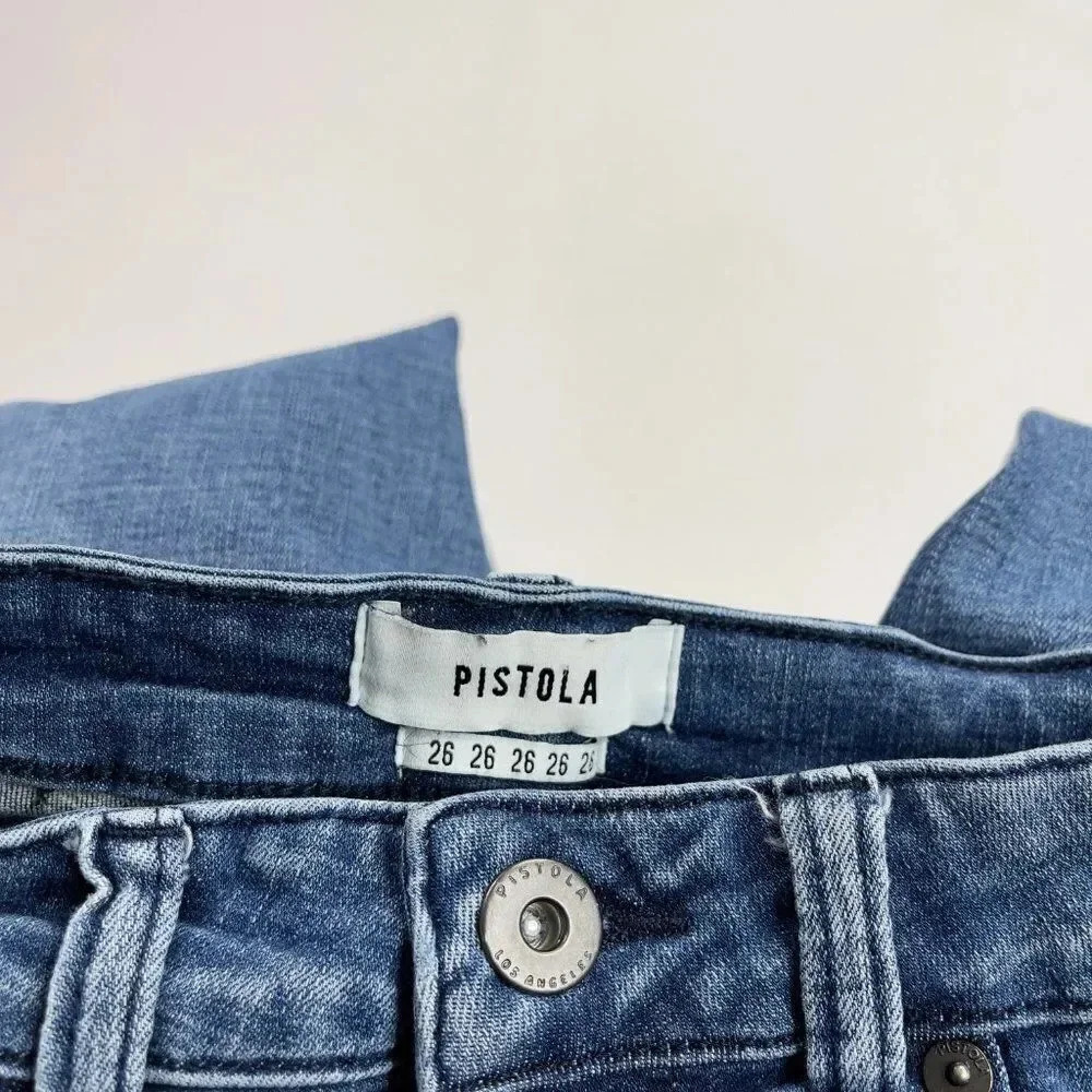 PISTOLA Women’s Arielle Skinny Jeans Scissor Cut Raw Hem Light Wash deni… - Picture 3 of 13
